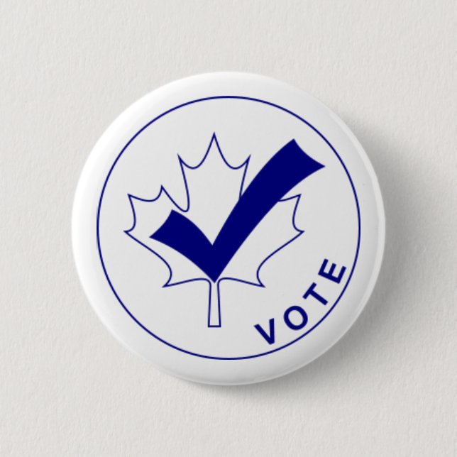 Botón VOTE Canadá - Azul (Anverso)