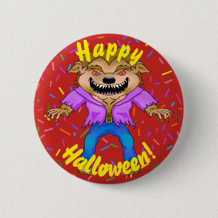 botón Werewolf Halloween