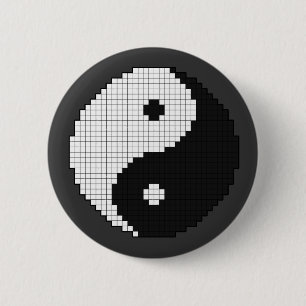 Botón Yinyang de píxeles