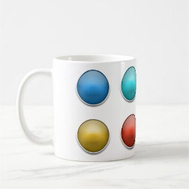 Botones de la Copa Mug Clásica Brillantes de 3D