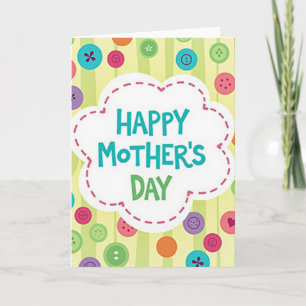 Botones de Tarjeta de Pastel del Día de las Madres
