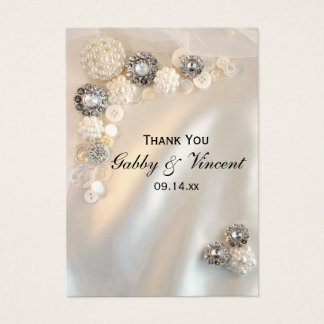 Botones Faux Pearl y Diamond Boda Etiquetas Favor