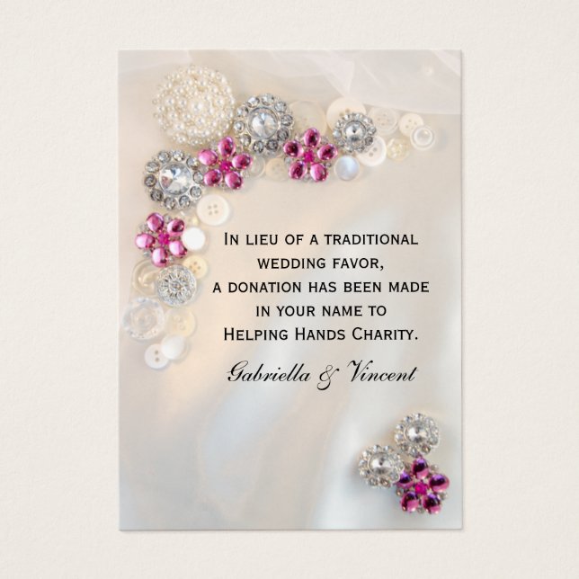 Botones Pearl Pink Diamond Boda Favor de la Carida (Frente)