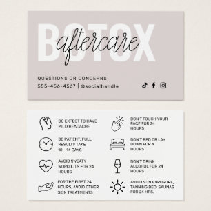 Botox Filler Inyección Después de la Instrucción