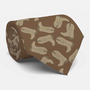 Bots de vacas occidentales tan corbata marrón