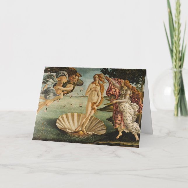 Botticelli el nacimiento de la tarjeta de (Anverso)