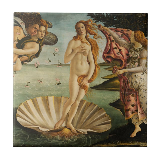 Botticelli el nacimiento de la teja de Venus (Frente)