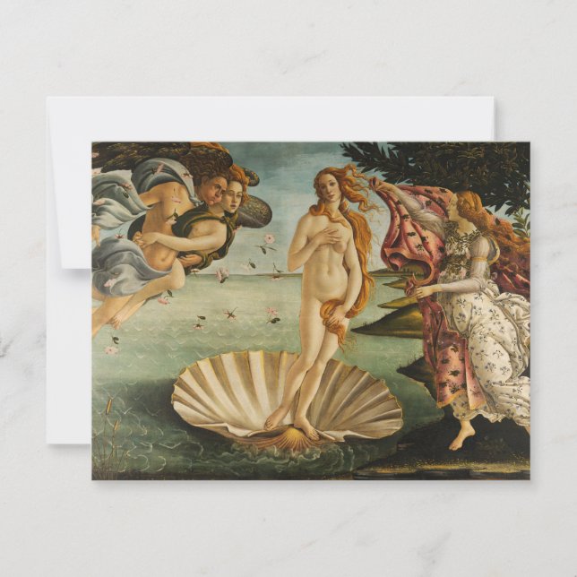 Botticelli el nacimiento de las invitaciones de (Anverso)