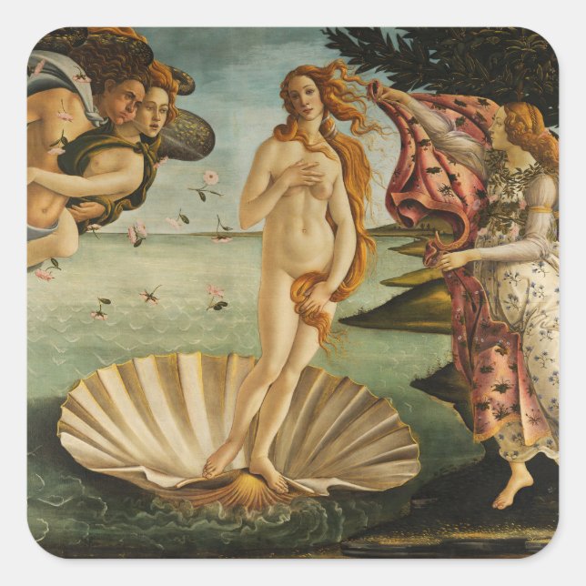 Botticelli el nacimiento de los pegatinas de Venus (Anverso)