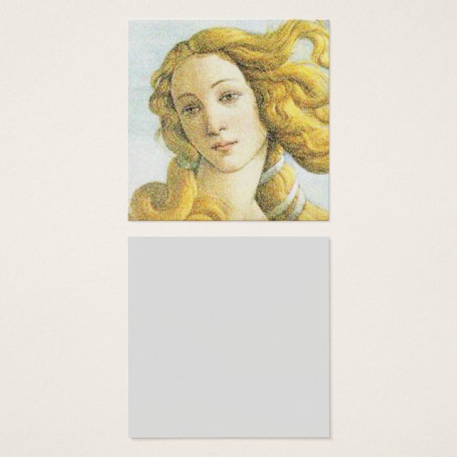 Botticelli Venus cara y pelo rubio (Anverso y reverso)