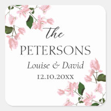 Bougainvillea Bodas Regalos y Favores Pegatina