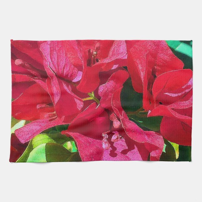 Bougainvillea Closeup Kitchen Toallas (Horizontal)