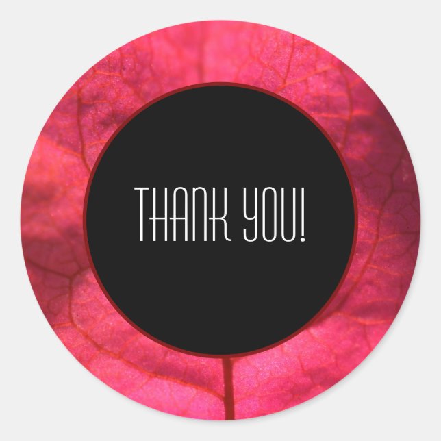 Bougainvillea Gracias Pegatina Redondo (Anverso)