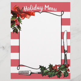 Boughes de Navidades huecos membrete del menú de v