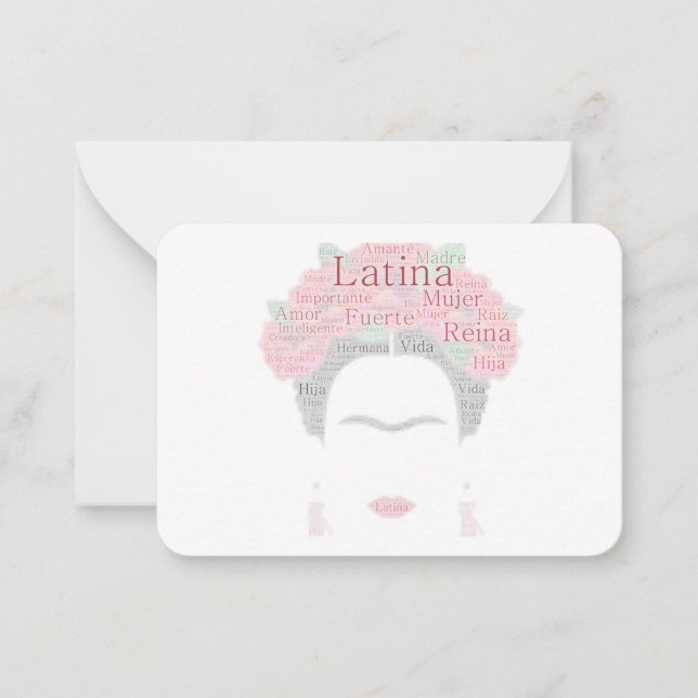 Bougie_Latina Nota Frida Tarjetas de Nota (Anverso)