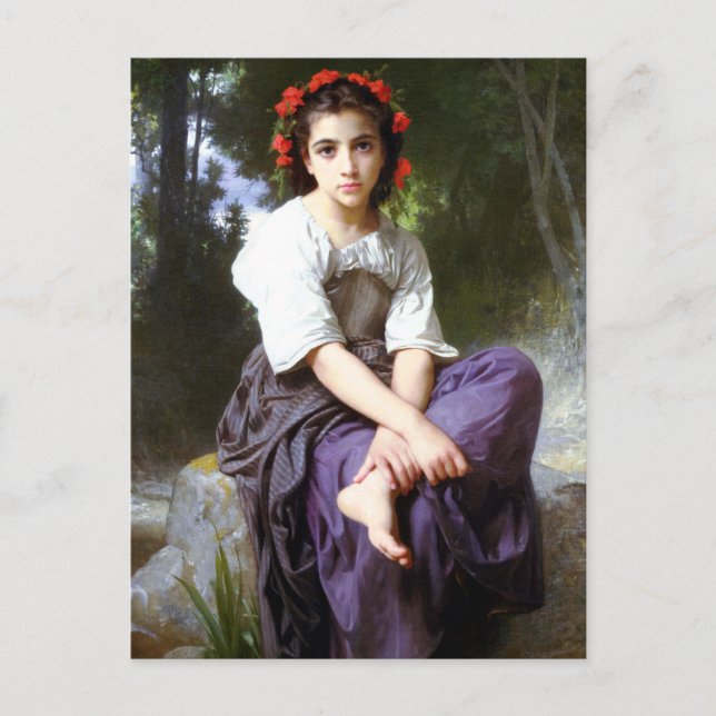 Bouguereau al borde de la postal Brook (Anverso)