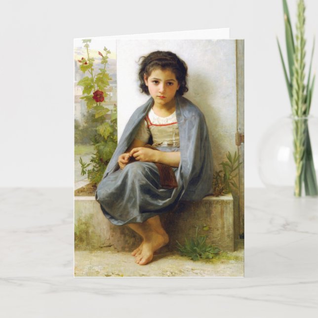 Bouguereau la pequeña tarjeta de felicitación del (Anverso)