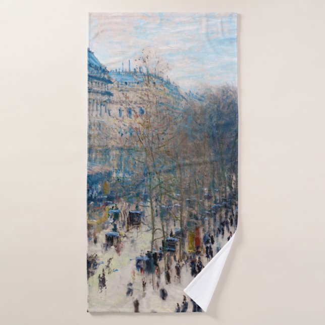 Boulevard de París, Claude Monet (Toalla de baño)