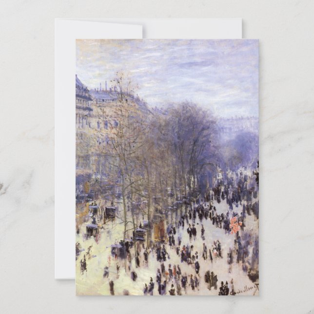 Boulevard des Capucines de Claude Monet, Arte Fino (Anverso)