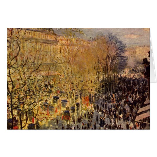 Boulevard des Capucines de Claude Monet, Arte Fino (Anverso (Horizontal))