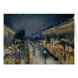 Boulevarde Montmartre de noche ~ Camille Pissarro