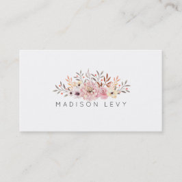 Bouquet acuarela Tarjetas de visita sencillas y el
