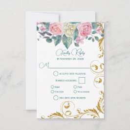 Bouquet botánico con Faux Gold Swirl RSVP