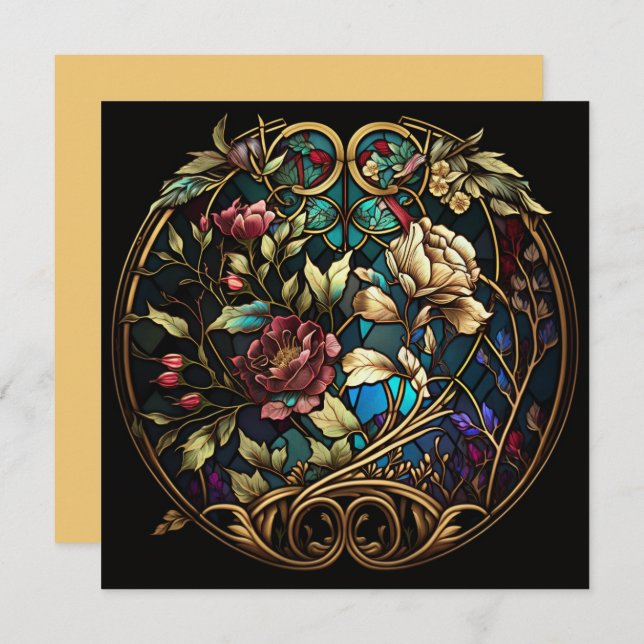 Bouquet de Floral de vidrio templado (Anverso / Reverso)