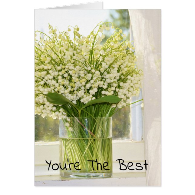 Bouquet de flores primaverales lirios del valle (Frente)