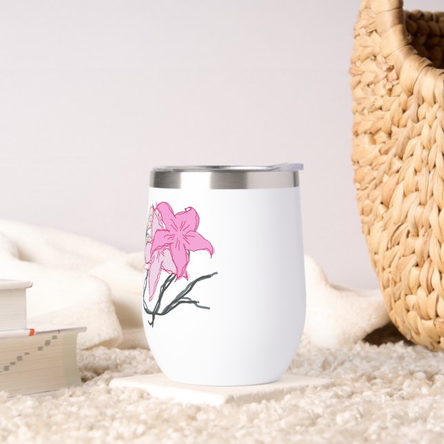 Bouquet de flores rosadas (Sala de estar)