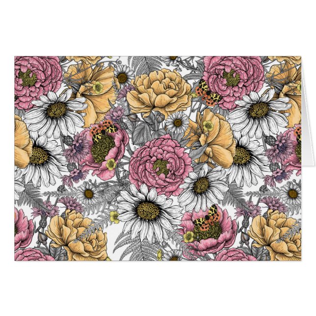 Bouquet de flores - rosas, peonías, daisies y fe (Anverso (Horizontal))