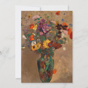 Bouquet de flores silvestres   Postal Redon Odilon