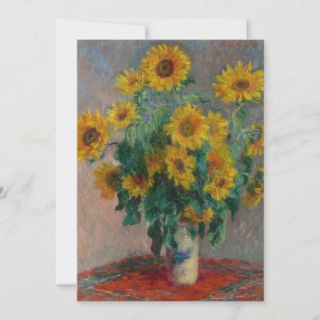 Bouquet de girasoles | Claude Monet (Anverso)