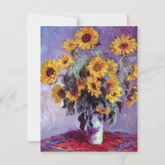 Bouquet de girasoles de Claude Monet, arte vintage (Anverso)