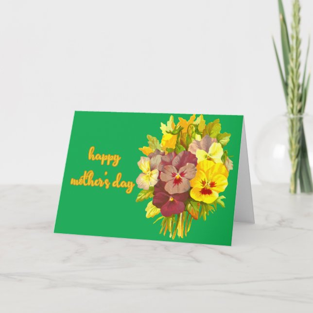 Bouquet de la tarjeta del día de la madre (Anverso)