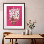 Bouquet de margarita blanca sobre arte de pintura<br><div class="desc">Mira este dulce arte de pared, pintado a mano por ti! Añade tu propio texto, cambia el color de fondo también. Seleccione el tamaño de impresión utilizando el menú desplegable de arriba y puede hacer clic en el botón "editar diseño" para personalizar de la ilustración para que se ajuste a...</div>