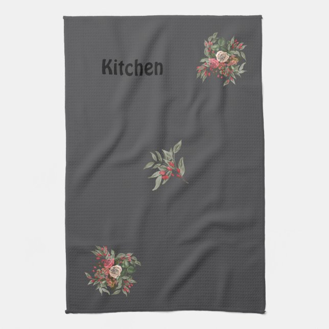 Bouquet de rosas toallas de cocina (Vertical)