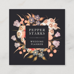 Bouquet floral colorido y elegante   Tarjeta de pr