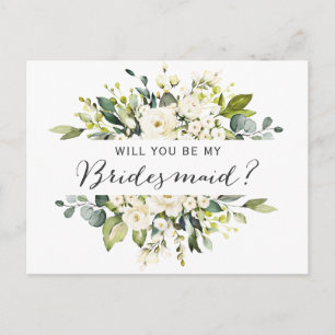 Bouquet floral de rosas blancas sé mi tarjeta de d