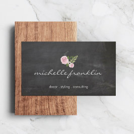 BOUQUET FLORAL FRANCÉS en tarjeta de visita CHALKB