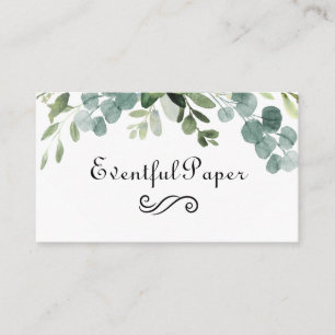 Bouquet Verde azulado - Tarjeta de presentación