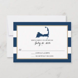 Bourne Cape Cod con corazón RSVP de boda