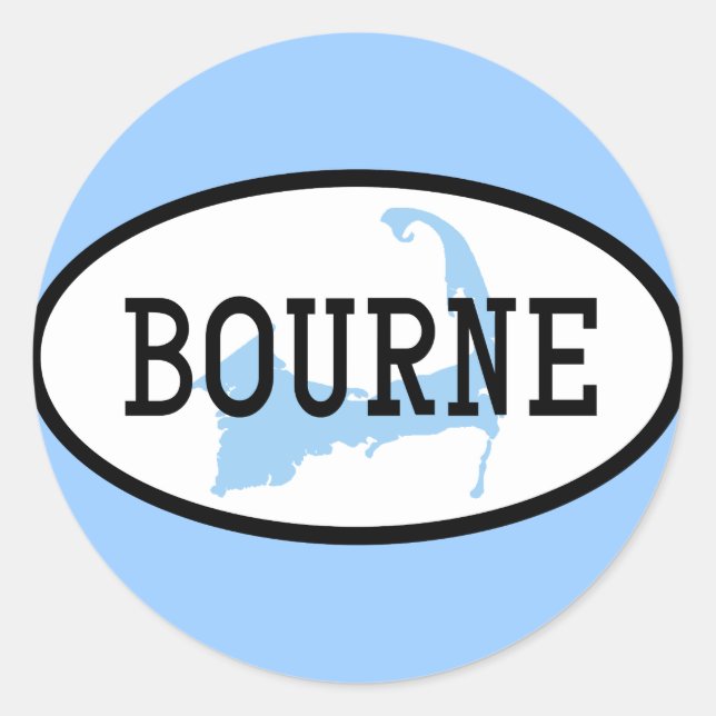 Bourne, MA Calcomanía (Anverso)