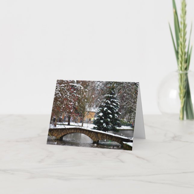 Bourton en la Tarjeta de Cotswolds de Árbol de Nav (Anverso)