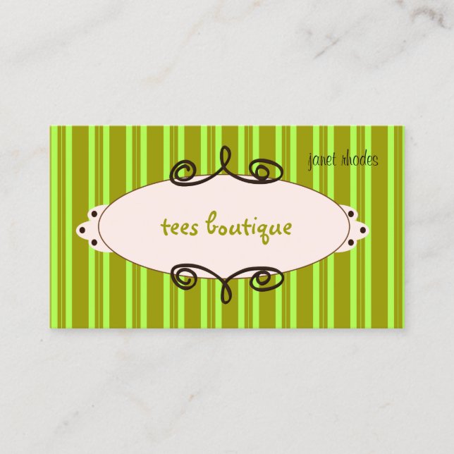 Boutique con estilo, tarjetas de presentación (Anverso)