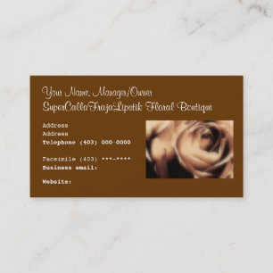 Boutique floral y bodas de la tarjeta de la visita