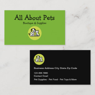 Boutique mascota Y Suministra Tarjetas De Negocios