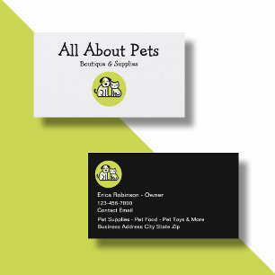 Boutique mascota Y Suministra Tarjetas De Negocios