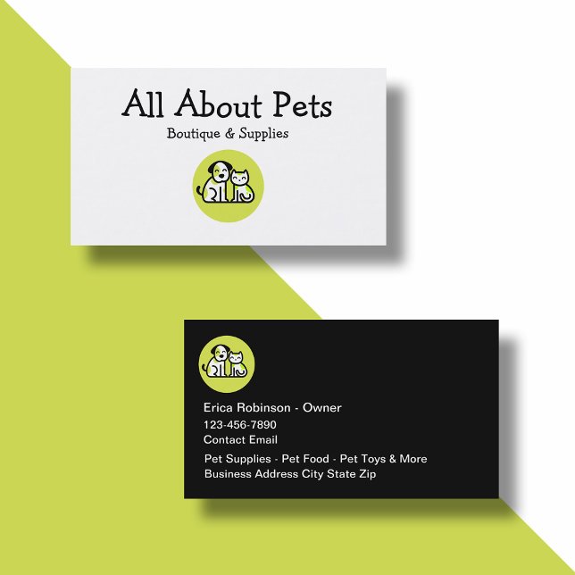 Boutique mascota Y Suministra Tarjetas De Negocios (Subido por el creador)