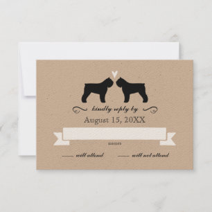 Bouvier des Flandres Silhouettes Wedding RSVP